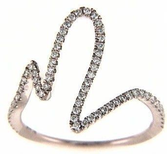 14k Rose Gold Diamond Freeform Ring