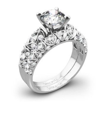 18K WG/Plat Simon G .85ctw