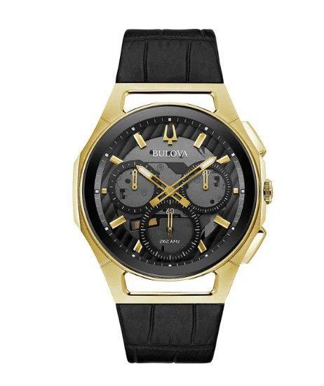 Bulova Curv Men's Black Strap