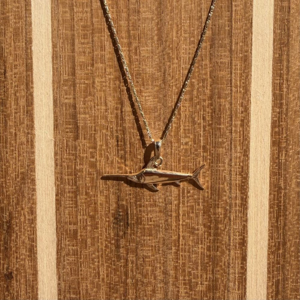 14ky Small Swordfish Pendant