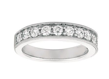 14kw .55ctw Diamond Milgrain Band