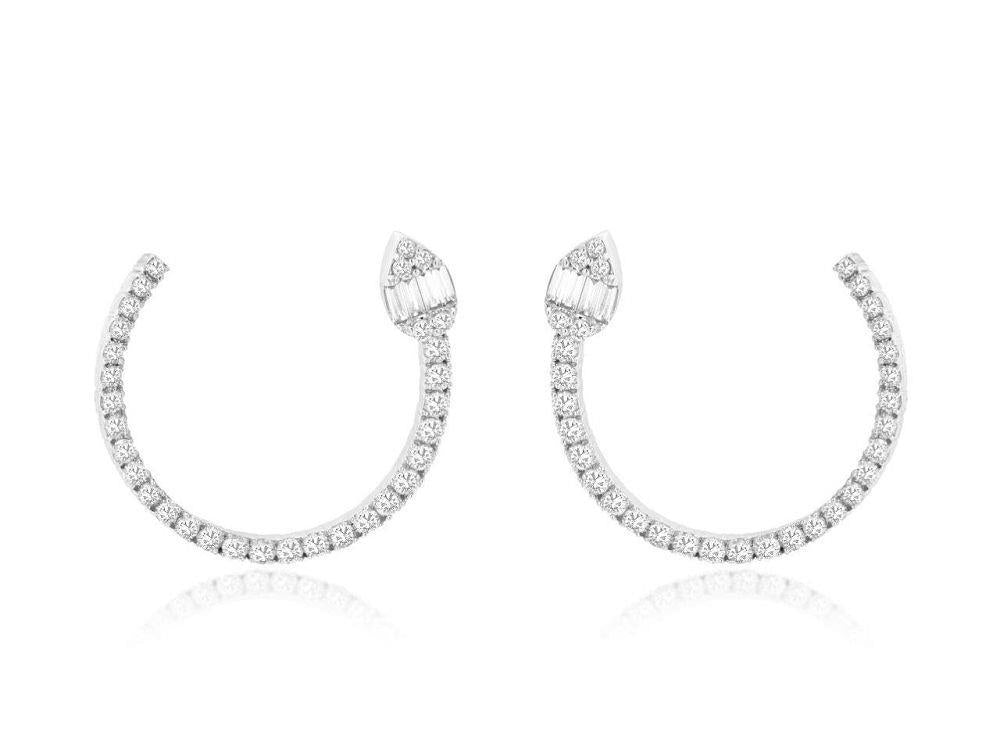 14wg Diamond Open Hoop