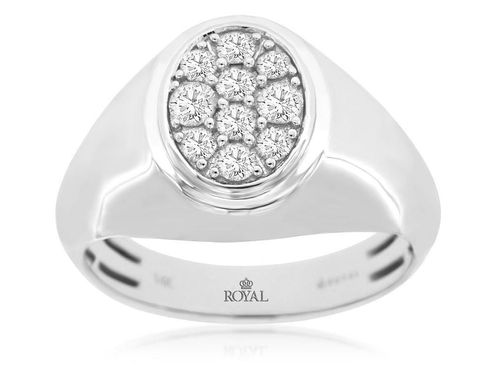14kw Men's Diamond Cluster Ring