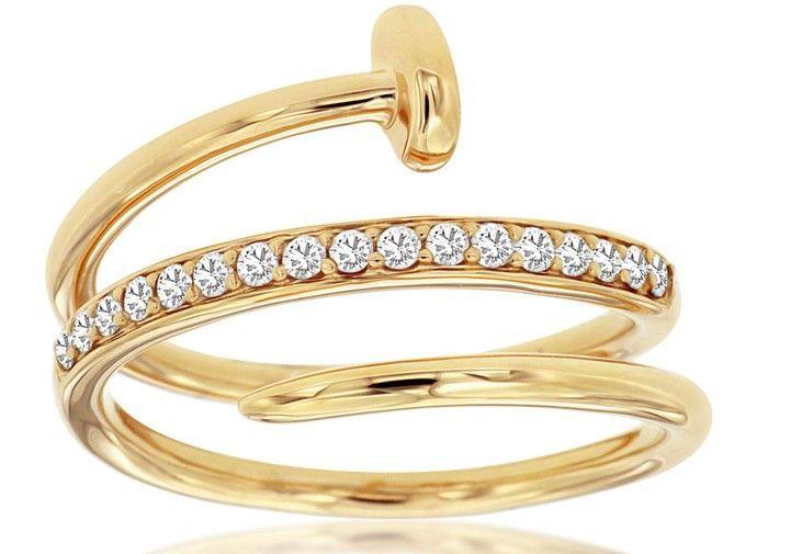 14ky Diamond Nail Ring .20ctw