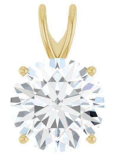14kt Diamond Solitaire Pendant