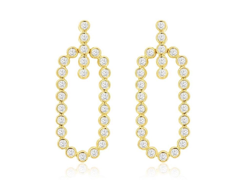 14ky Diamond Paperclip Dangle