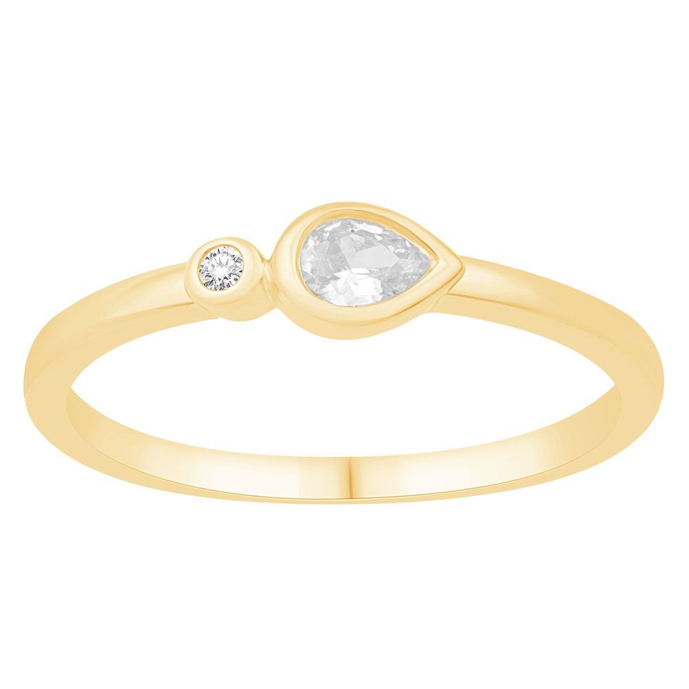 .14ky Pear/Round Diamond Ring