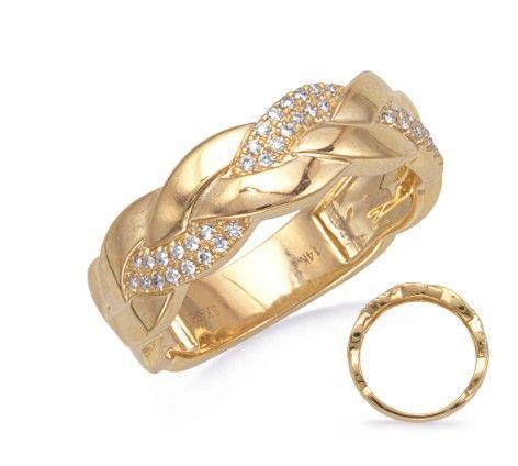 14ky Diamond Braided Ring