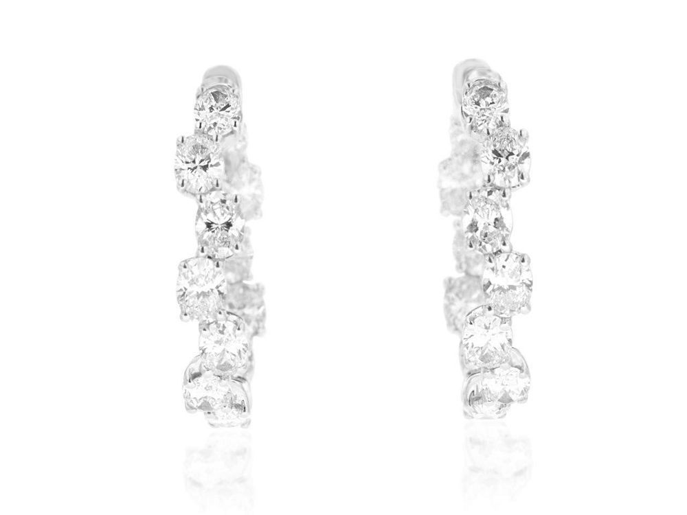 2.90ct 14kw Diamond Hoops