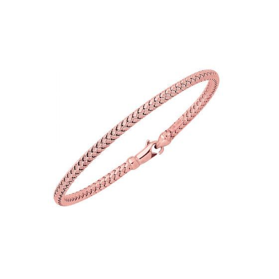 3.4MM BASKET WEAVE BANGLE W/LOB