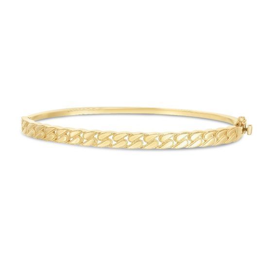 CURB EDGE BANGLE 14KY