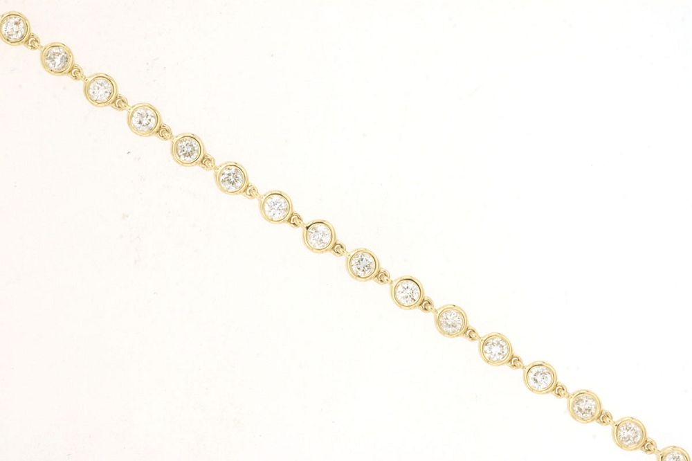 Bezel Set Diamond Bracelet