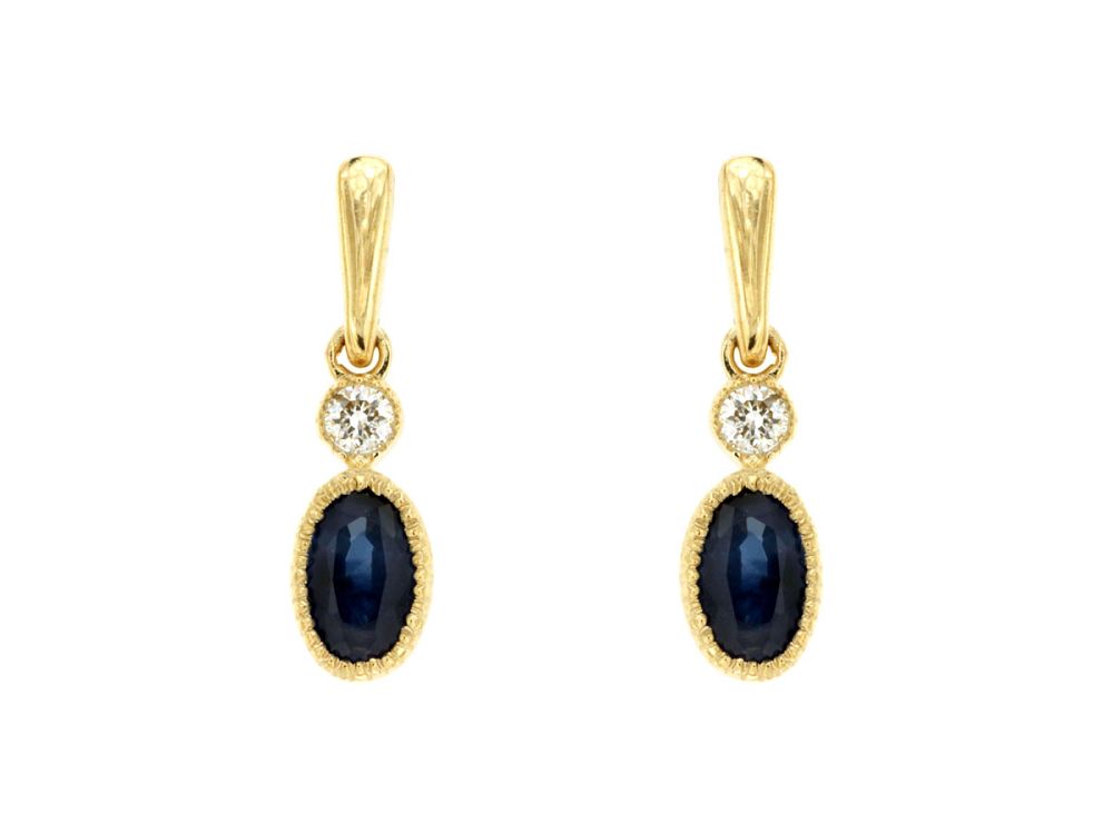 Sapphire & Diamond Dangle