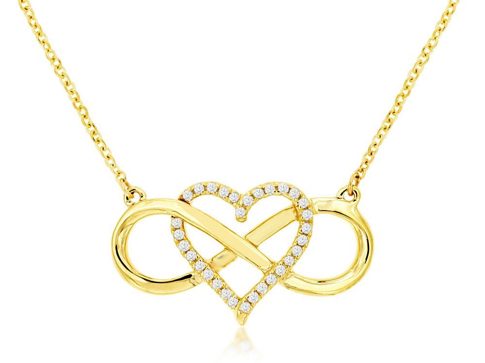 .09ctw infinity heart