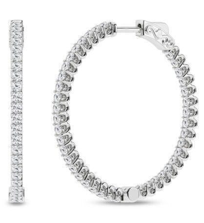 3ctw Inside Out Lab Grown Diamond Hoops