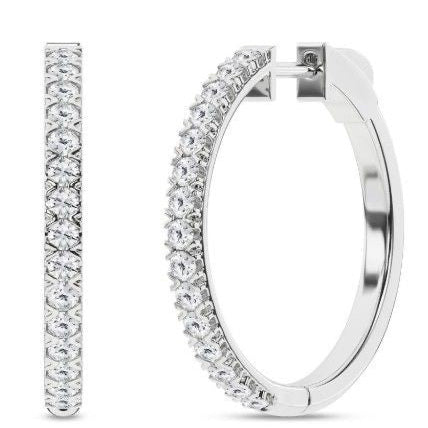 1ctw Lab Grown Diamond Hoops 14kw