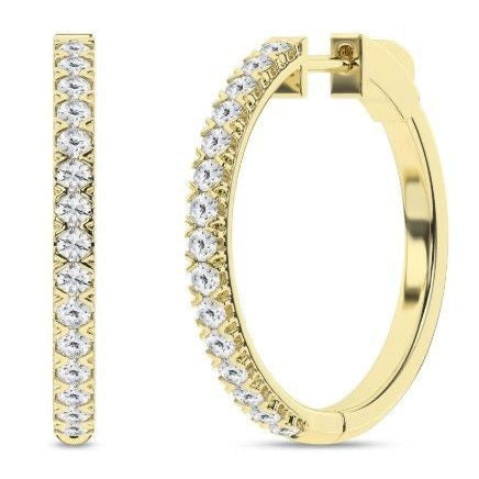 1ctw 14ky Lab Grown Diamond Hoops