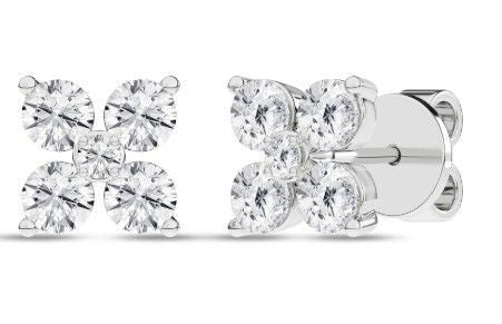 1.00ctw Lab Grown Diamond Petal Studs
