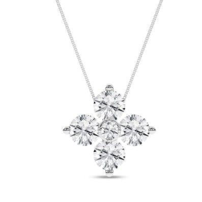 .50ctw 14kw Lab Grown Diamond Petal Pendant