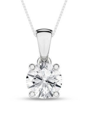14kw .50ct Lab Grown Diamond Solitiare Pendant