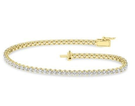 5ctw 14ky Lab Grown Diamond Tennis Bracelet