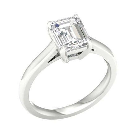 2.10ct Lab Grown Emerald Cut Diamond Solitiare