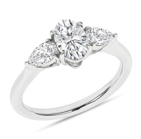 1.06ct Lab Grown Oval Diamond Ring