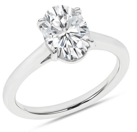 2.09ct Lab Grown Oval Diamond Solitaire