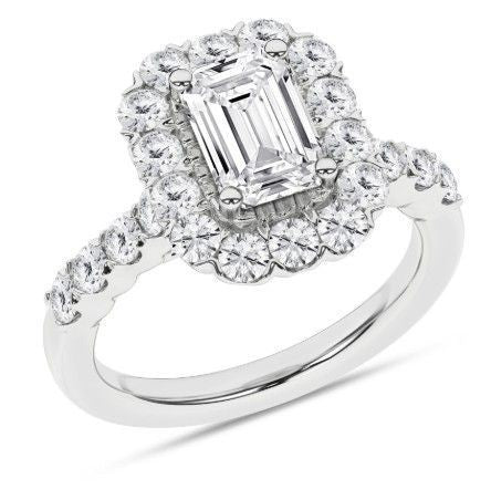 1.06ct Emerald Cut Lab Grown Diamond Ring