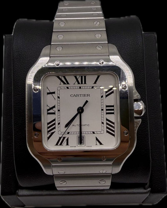 Large Santos Cartier Steel