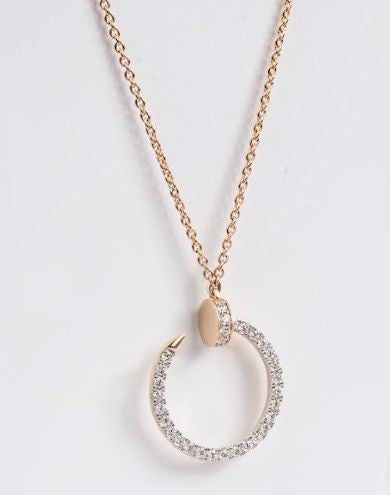 14ky .26ctw Diamond Nail Necklace