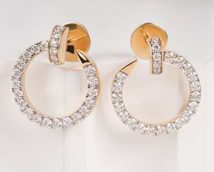 14ky .32ctw Diamond Nail Earrings