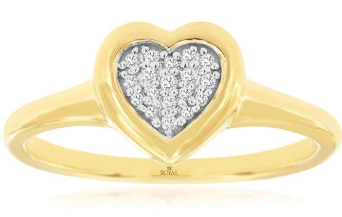 14ky Diamond Pave Heart Ring