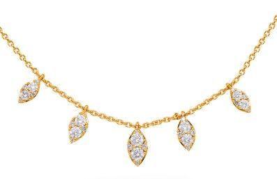 Diamond Dangle Necklace 14ky
