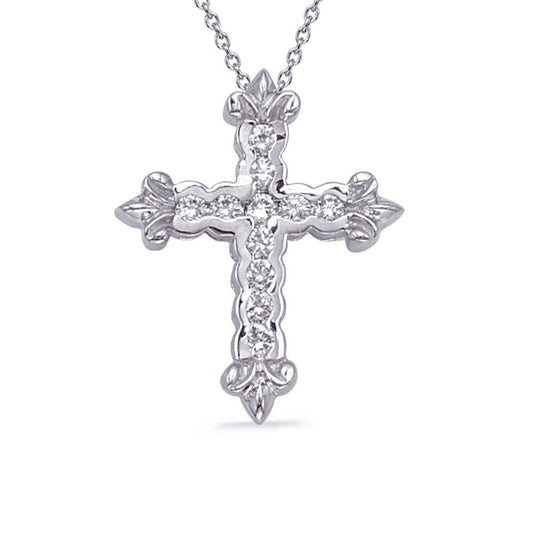 1/4ctw 14kw Diamond Cross
