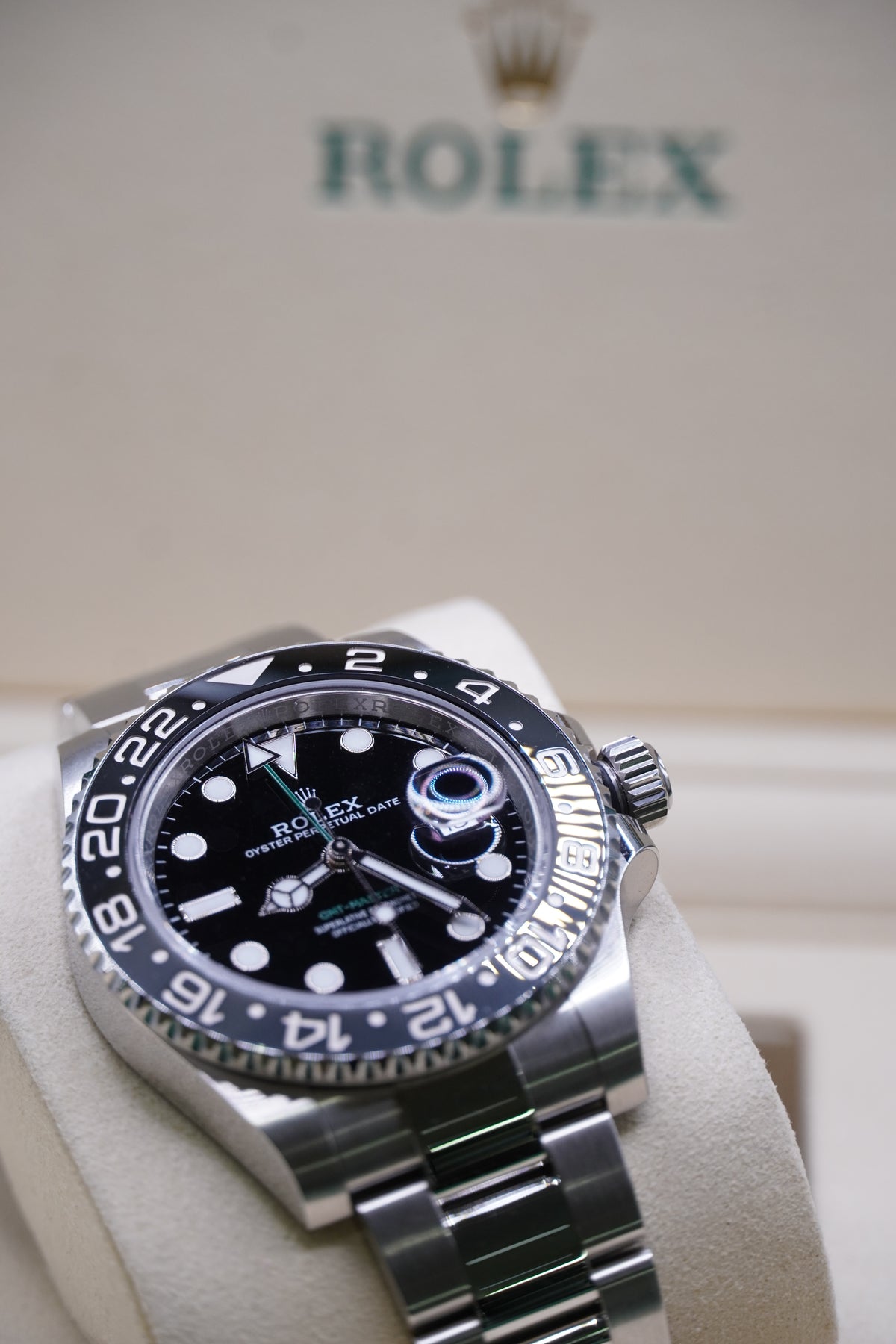 Rolex GMT-Master II Ref. 126710GRNR "Bruce Wayne" (Grey/Black Cerachrom Bezel, Black Dial, Oyster Bracelet)