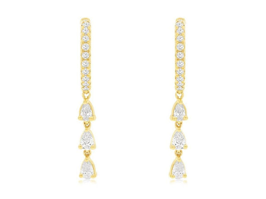 .82 ct Huggie dangle ER