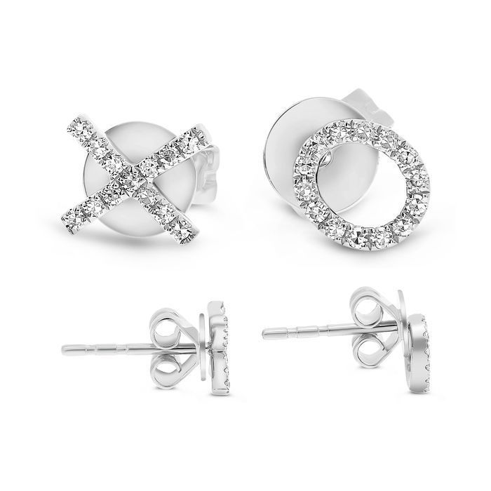 .09ctw X and O earrings