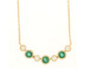Emerald & Diamond Curve Pendant