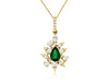 Pear Emerald & Diamond Pendant