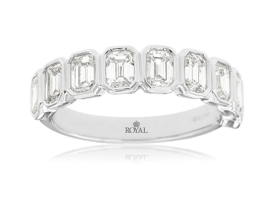 Bezel Set Emerald Cut Band