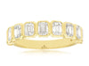 Bezel Set Emerald Cut Band