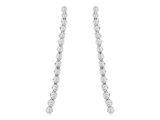 Round Diamond Drop Earring