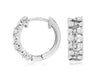 Wide Diamond Huggie Hoops