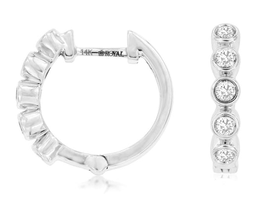 Five Stone Diamond Hoops 14kw