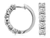Five Stone Prong Set Hoops