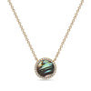 .09ctw w/ .67ct Abalone necklce