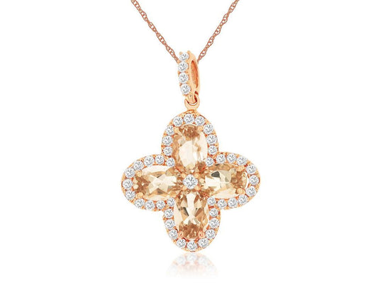 .40ctw Dia w/ 1.60ctw Morganite