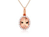 1ct Morganite w/ .14ctw dia