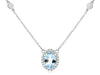 1.10CT Aqua w/ .27ctw diamonds